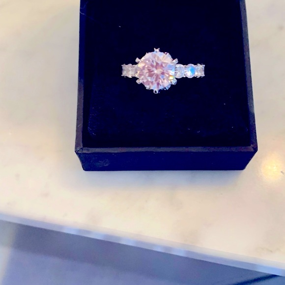 Cubic Zirconia Eternity Ring - Picture 2 of 6